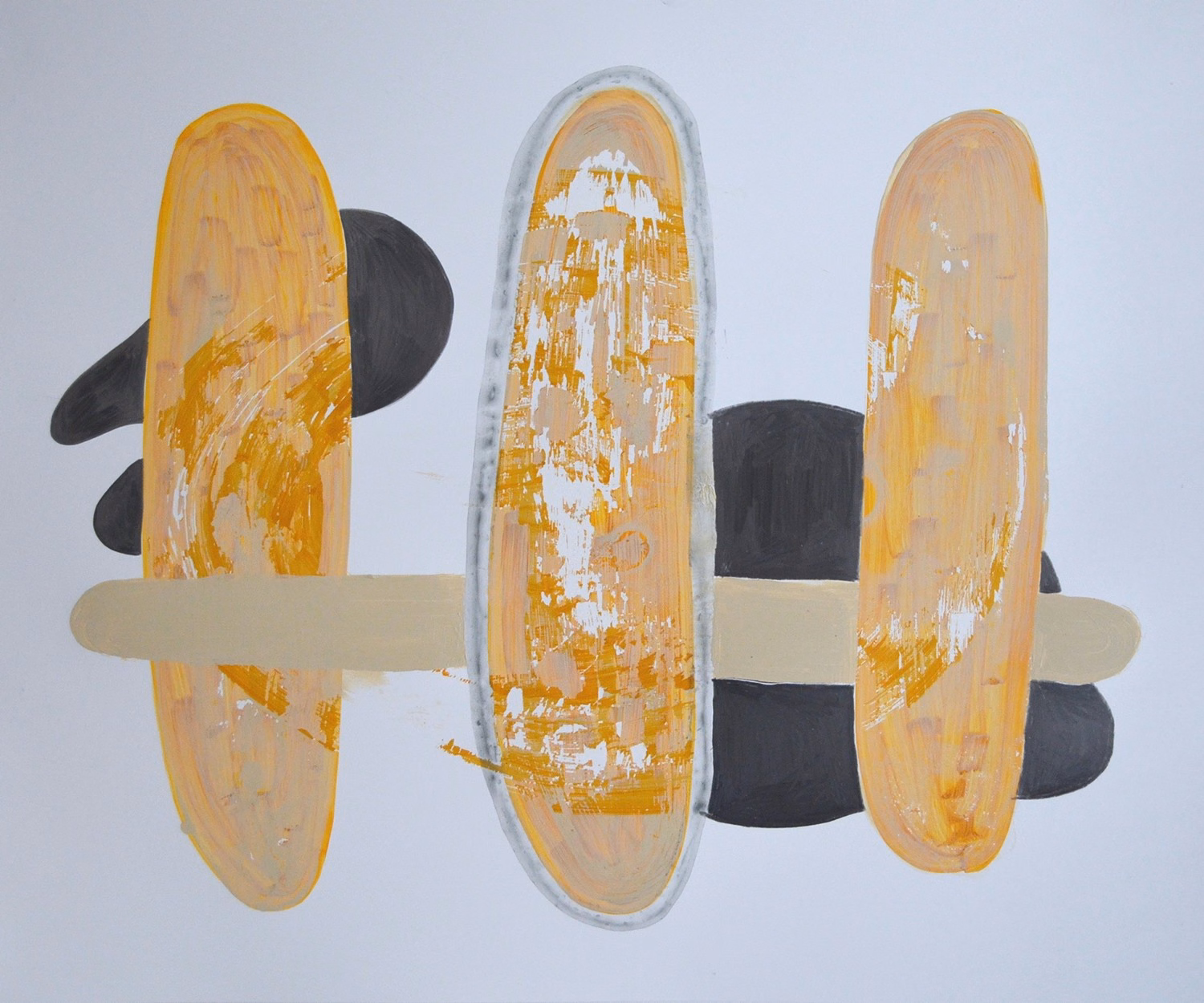 Oval Series — Ana Morales. Formas ovais abstratas representando os ciclos e repetições do DM1.