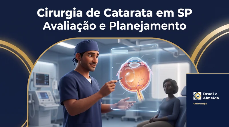 Capa ilustrativa do artigo "Cirurgia de Catarata em São Paulo: Preço, Avaliação e Planejamento" sobre catarata no blog da Drudi e Almeida Oftalmologia.