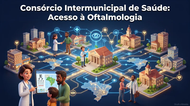 Capa ilustrativa do artigo "Consórcios Públicos de Saúde e Cuidado Ocular" sobre saúde ocular no blog da Drudi e Almeida Oftalmologia.