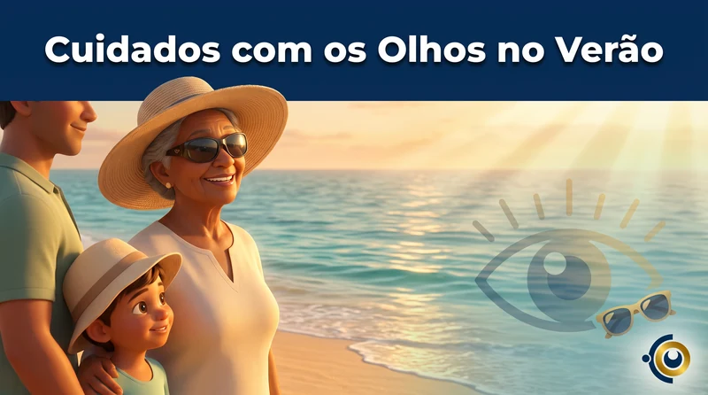 Capa ilustrativa do artigo "Olho Vermelho Depois da Piscina: Cloro, Conjuntivite ou Algo Mais?" sobre saúde ocular no blog da Drudi e Almeida Oftalmologia.