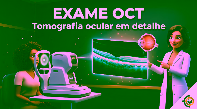 Capa ilustrativa do artigo "Exame OCT: como funciona e o que a tomografia ocular mostra" sobre retina no blog da Drudi e Almeida Oftalmologia.