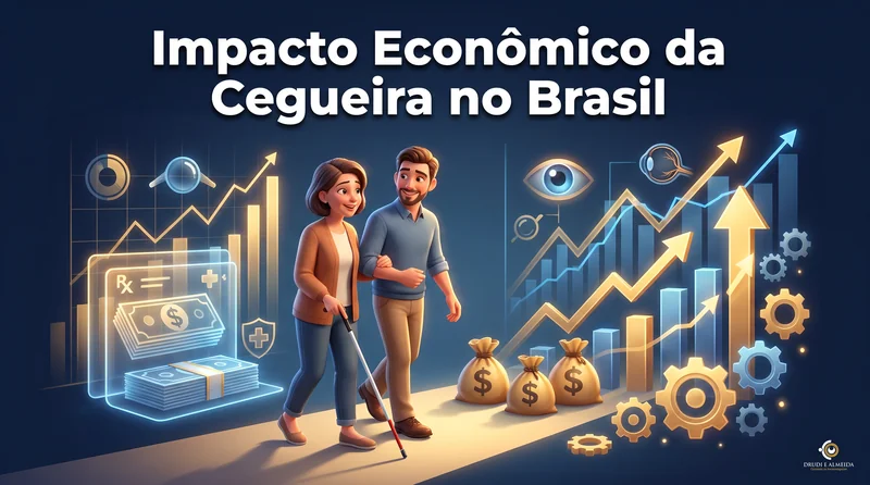 Capa ilustrativa do artigo "Perda Visual, Autonomia e Dados de Saúde Pública" sobre saúde ocular no blog da Drudi e Almeida Oftalmologia.
