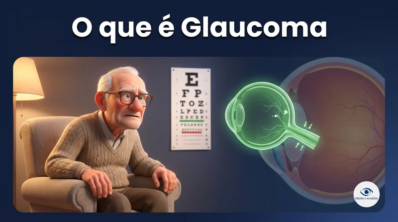 Ilustração 3D do nervo óptico afetado pelo glaucoma