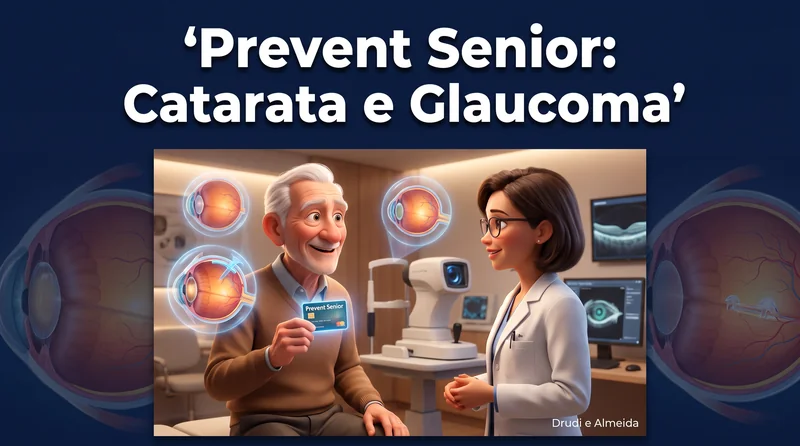Capa ilustrativa do artigo "Prevent Senior Cobre Cirurgia de Catarata e Glaucoma? Guia Completo e Onde Operar em SP" sobre catarata no blog da Drudi e Almeida Oftalmologia.