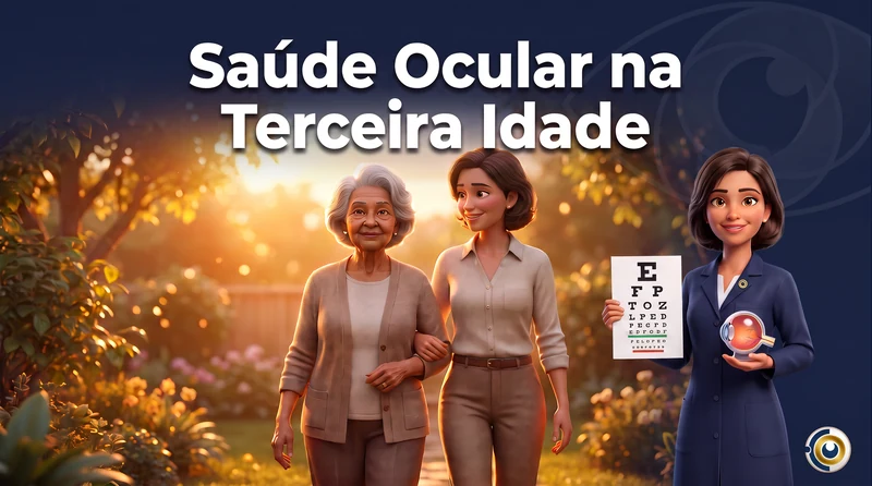 Capa ilustrativa do artigo "Saúde Ocular na Terceira Idade: Cuidados e Sinais de Alerta" sobre saúde ocular no blog da Drudi e Almeida Oftalmologia.