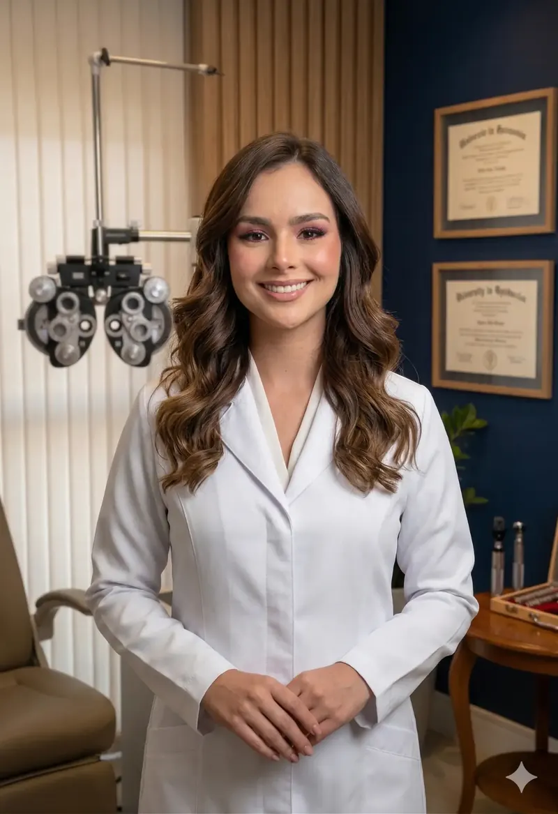 Dra. Priscilla Rodrigues de Almeida — Diretora Técnica, Especialista em Segmento Anterior e Lentes de Contato — Drudi e Almeida Oftalmologia