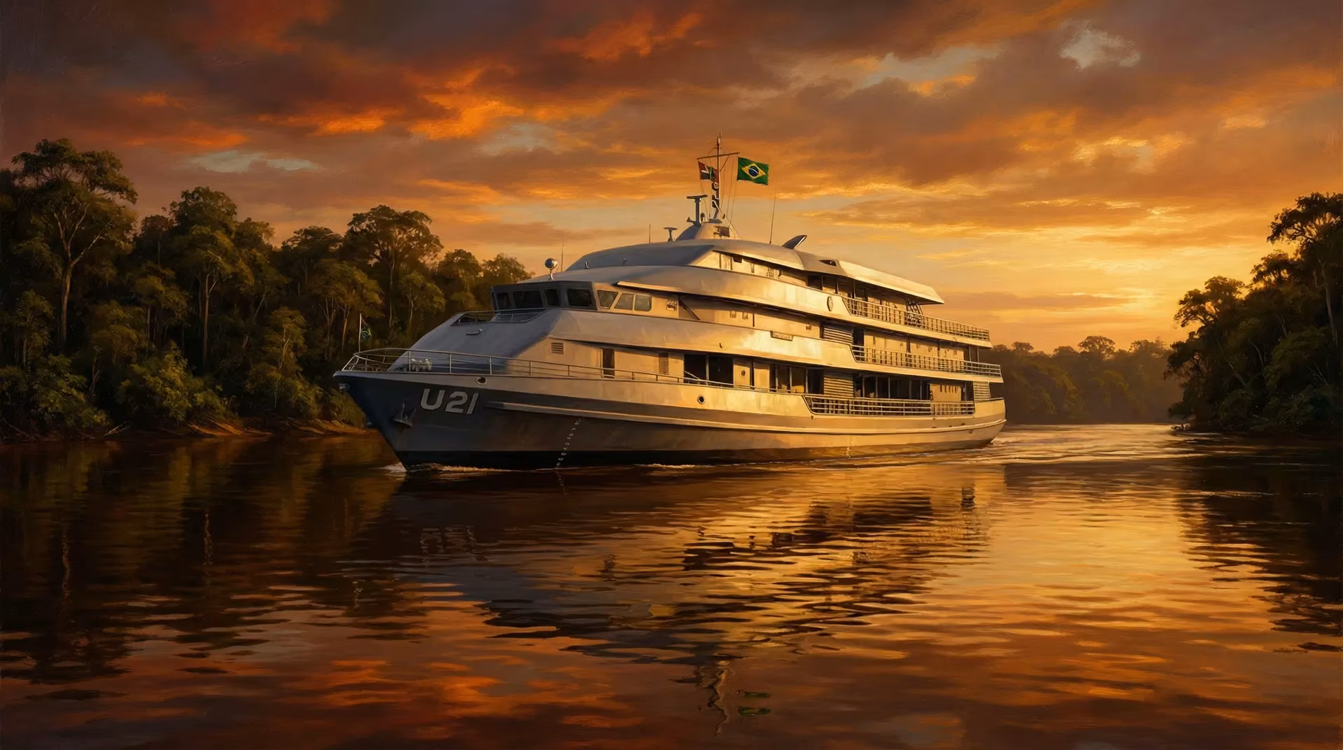 NAsH Soares de Meireles — Navio de Assistência Hospitalar da Marinha do Brasil no Rio Amazonas