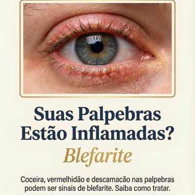 Suas pálpebras estão inflamadas? Pode ser blefarite.