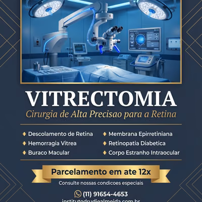 Vitrectomia: cirurgia de alta precisao para proteger e recuperar a sua retina.