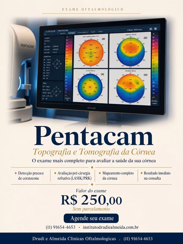 Vídeo: Você sabe o que está acontecendo com a sua córnea?

O Pentacam é o exame de topo