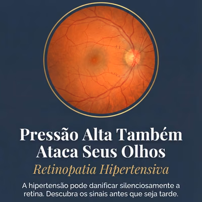 Pressão alta também ataca seus olhos.