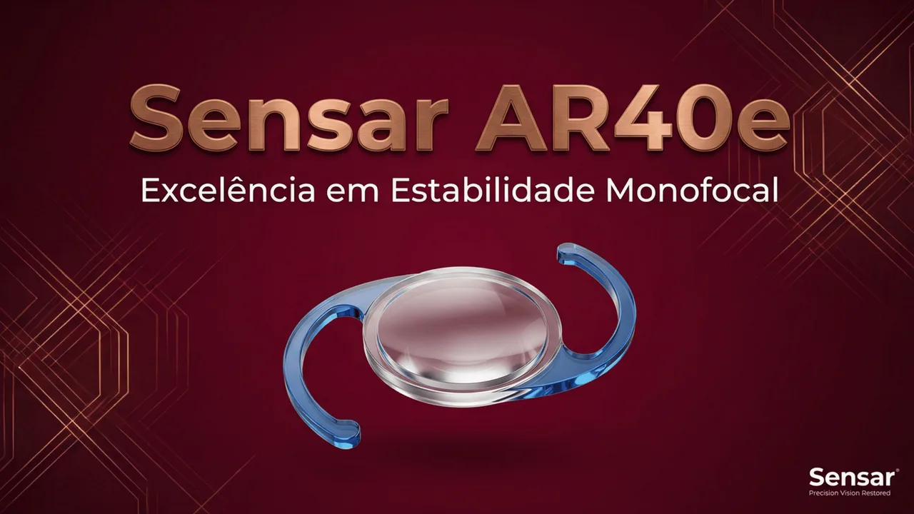 Johnson & Johnson AR40e — Lente Monofocal Esférica clássica de 3 peças com décadas de evidência clínica.
