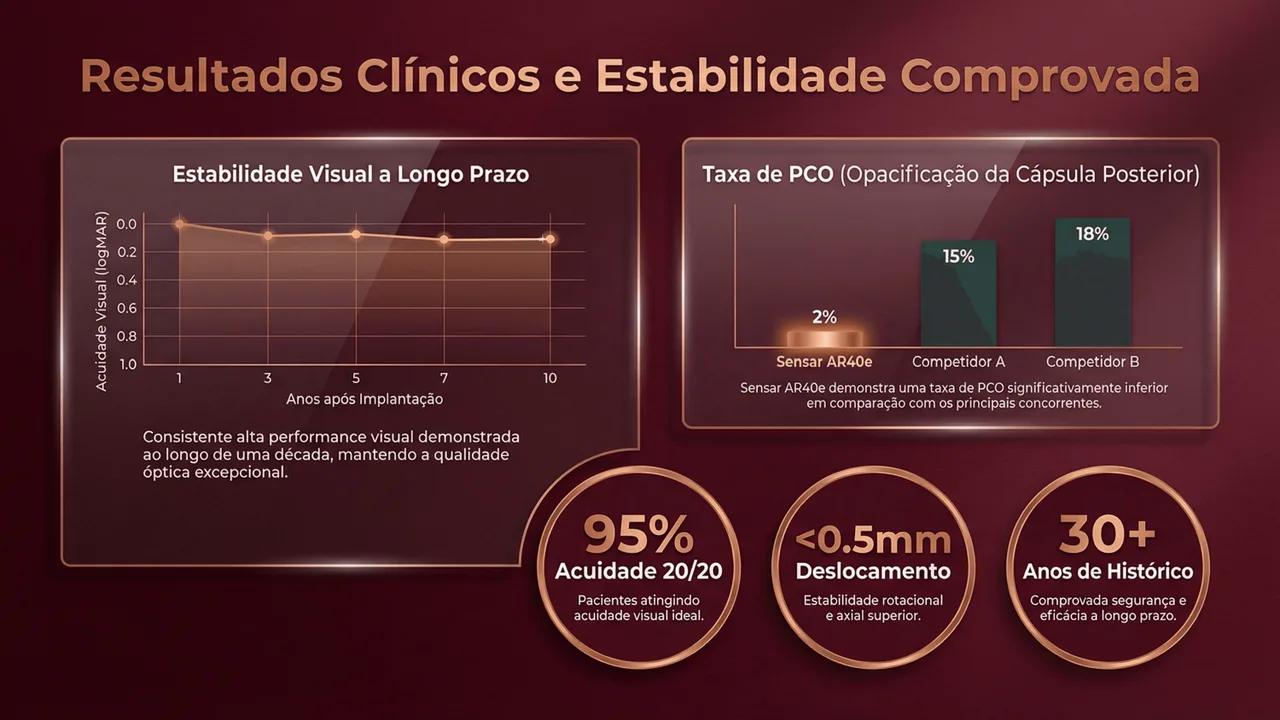 Indicações específicas da AR40e: casos complexos com implante em sulco ciliar e cirurgias de revisão.