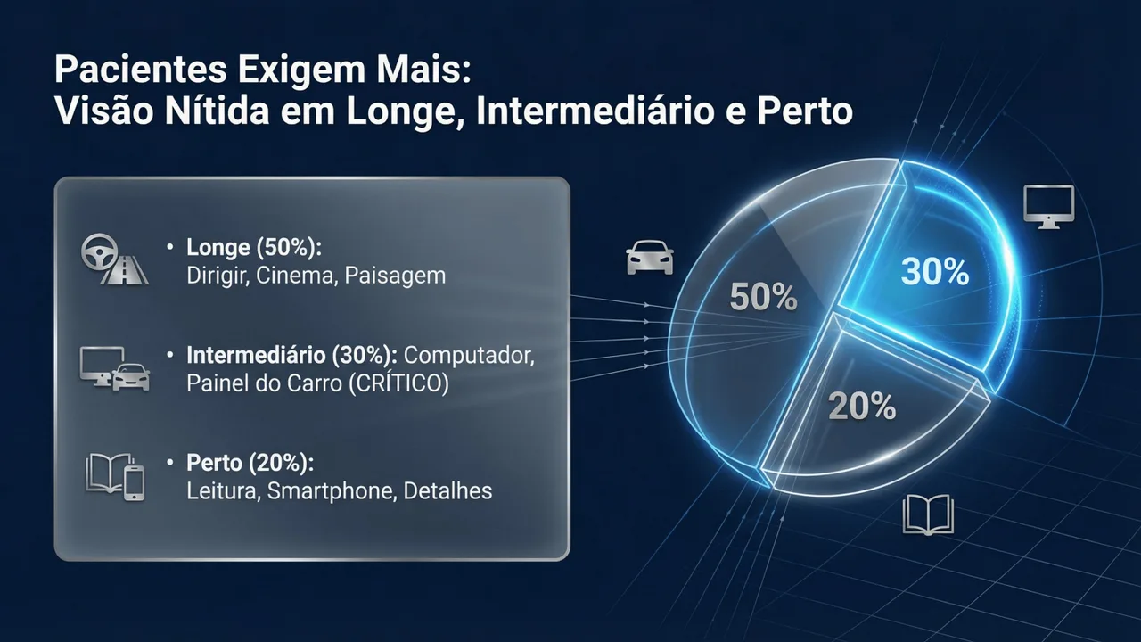 Tecnologia apodizada da AT LISA: suavização da transição entre focos para melhor qualidade de visão em todas as condições.