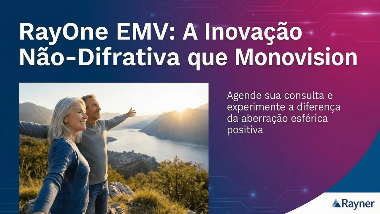 Especificações técnicas da EMV: faixa de potência +6,0 a +30,0 D.