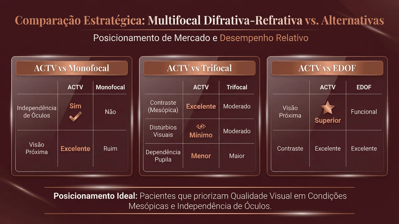 Perfil do paciente ideal para Eyecryl ACTV: pacientes que desejam independência de óculos com custo acessível.