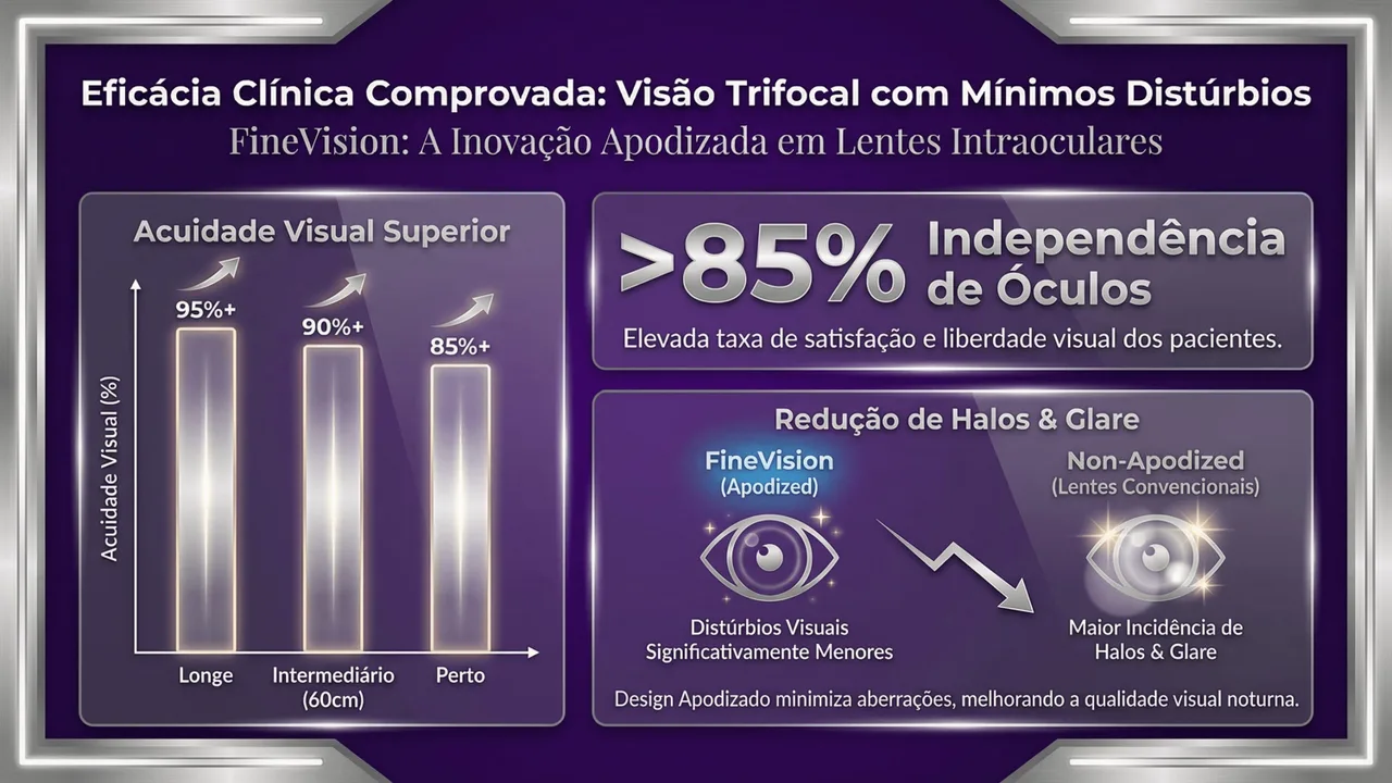 Perfil do paciente ideal para Finevision HP: pacientes com histórico de cirurgia refrativa prévia e casos com astigmatismo.
