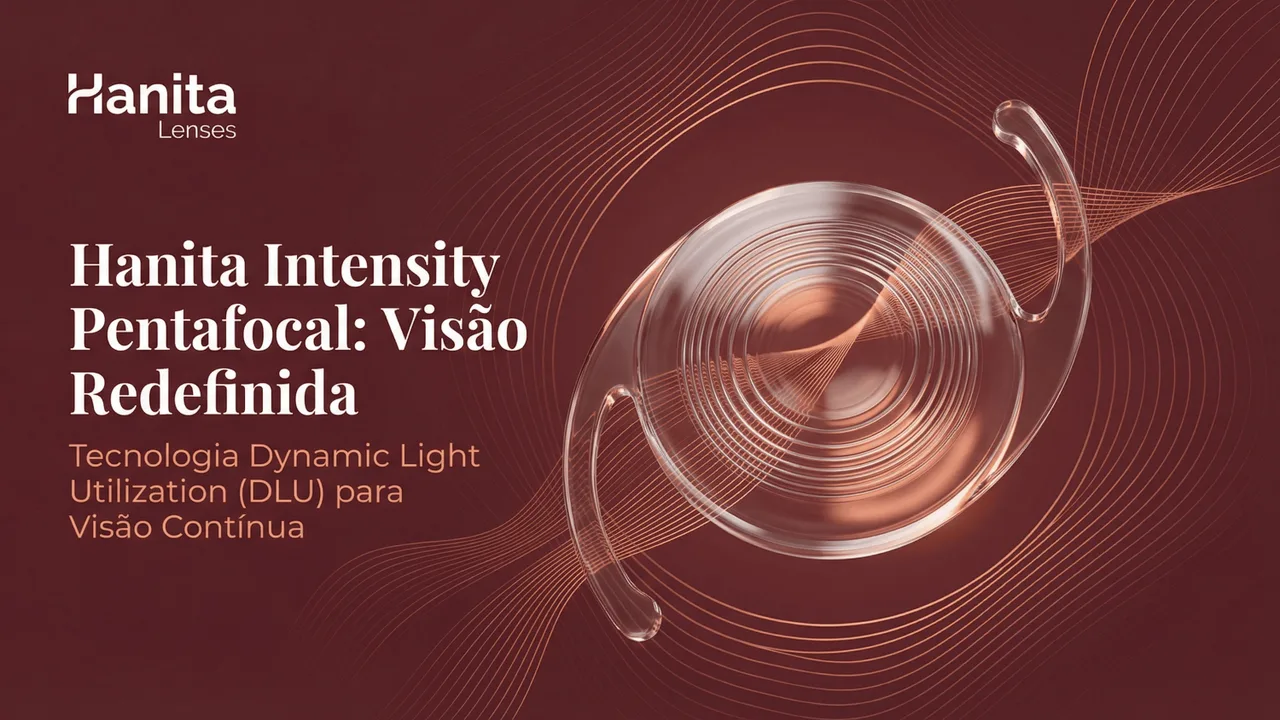 Hanita Intensity Liberty — Lente Pentafocal com tecnologia DLU para visão contínua e natural em todas as distâncias.