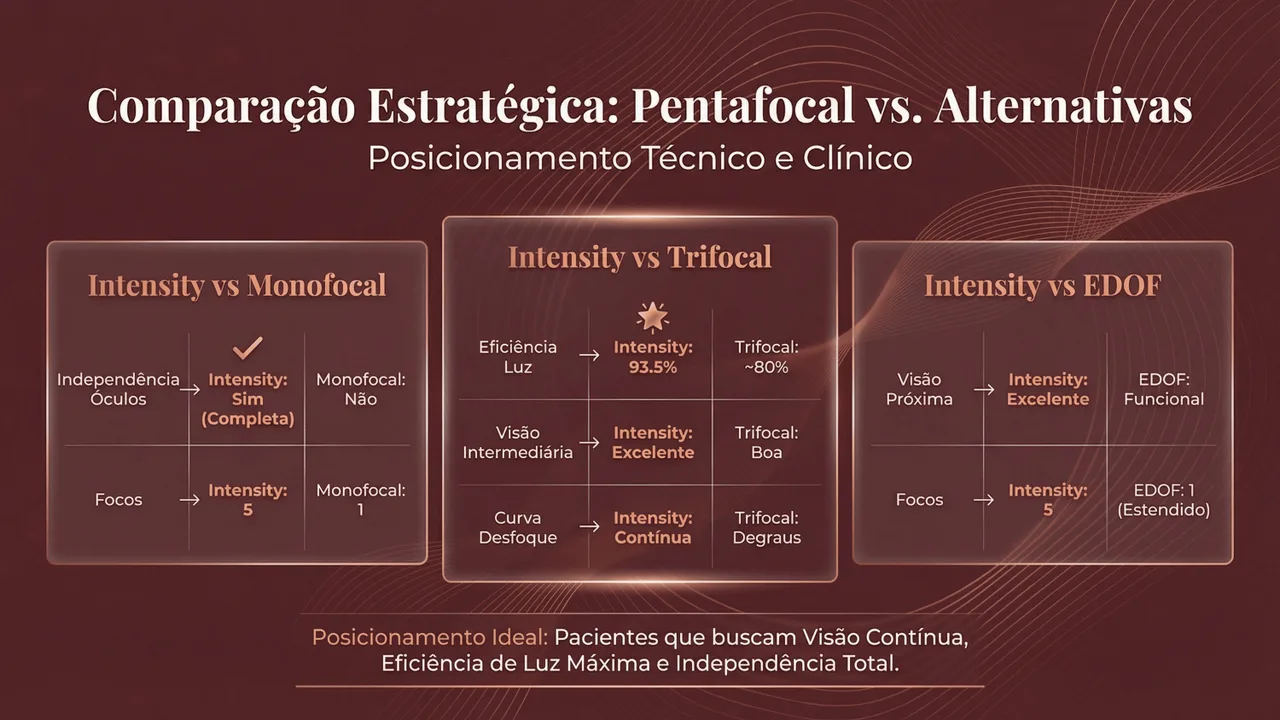 Perfil do paciente ideal para Liberty: profissionais com demandas visuais em múltiplas distâncias e pacientes ativos.
