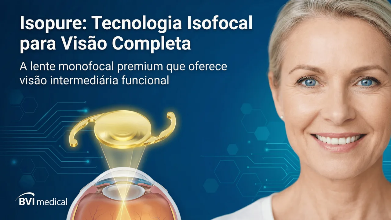 BVI Isopure — Lente Monofocal Plus com design apodizado para qualidade de visão superior.