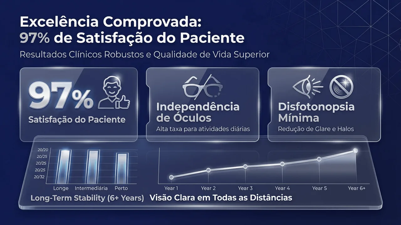 Perfil do paciente ideal para Optiflex TRIO: pacientes que desejam independência total de óculos com custo acessível.