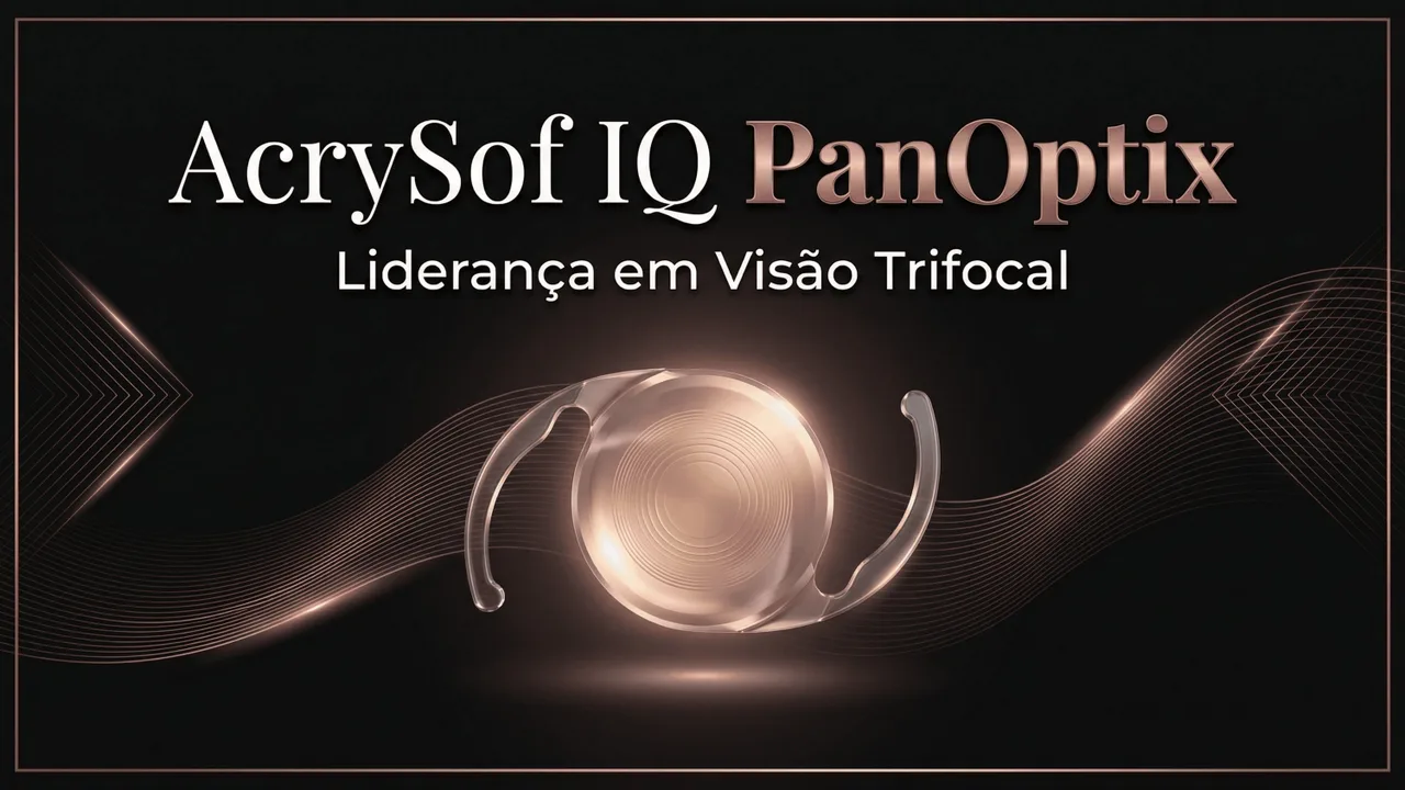 AcrySof IQ PanOptix — Liderança em Visão Trifocal. Lente trifocal da Alcon com tecnologia ENLIGHTEN® para visão nítida em longe, intermediário e perto.