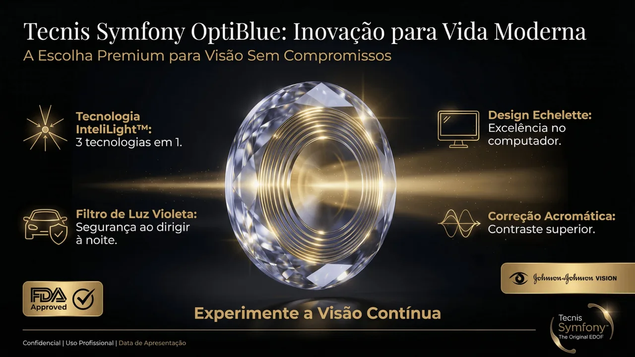Especificações técnicas da Symfony: faixa de potência e disponibilidade em versão tórica (Symfony Toric).