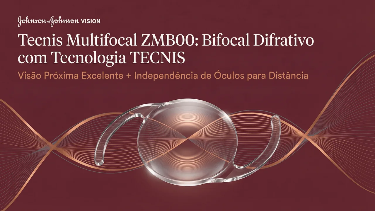 Johnson & Johnson ZMB — Lente bifocal com plataforma TECNIS® para visão de longe e perto.