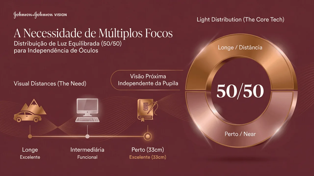 Tecnologia da ZMB: plataforma TECNIS® com design asférico e adição de +4,0 D para visão de perto.