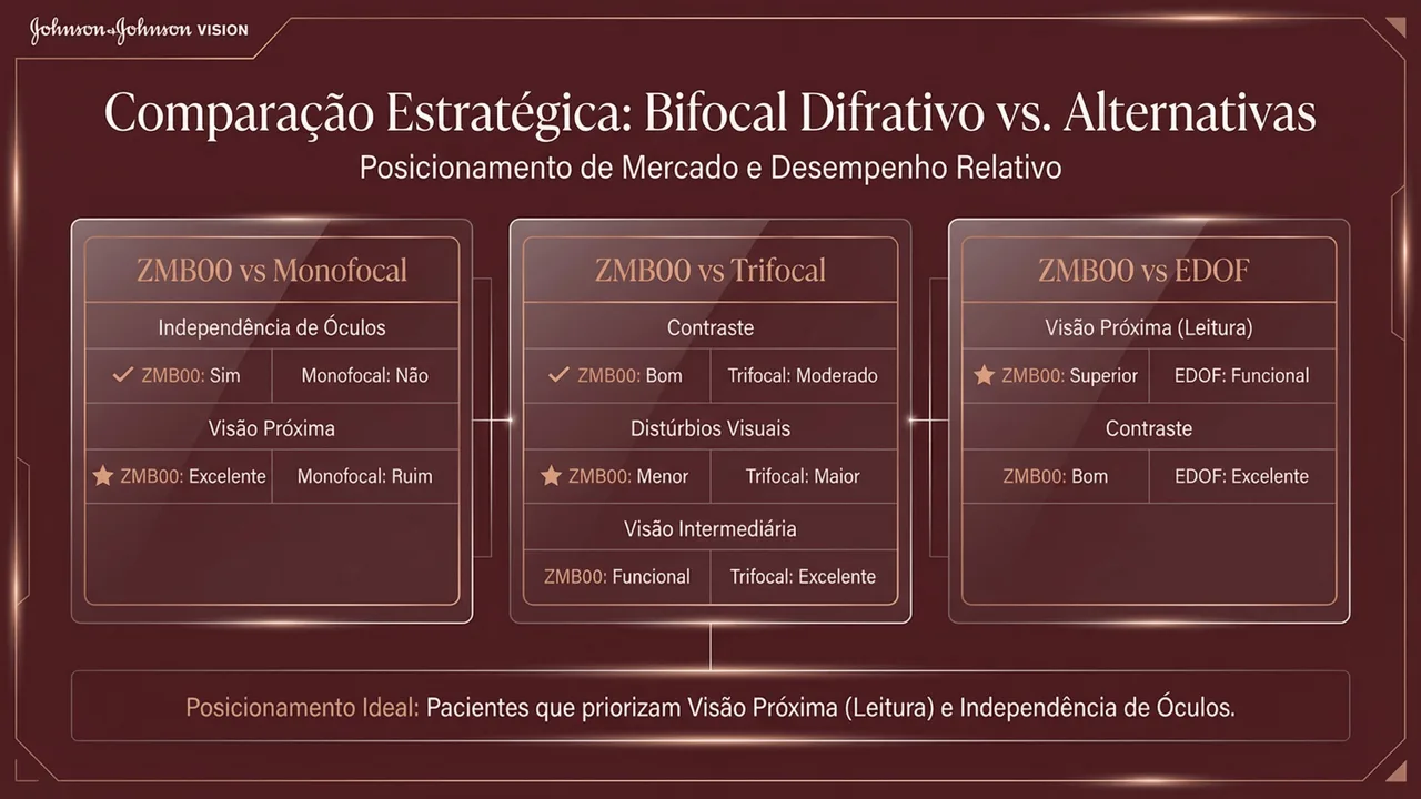 Perfil do paciente ideal para ZMB: pacientes com estilo de vida que prioriza leitura e casos de catarata bilateral.