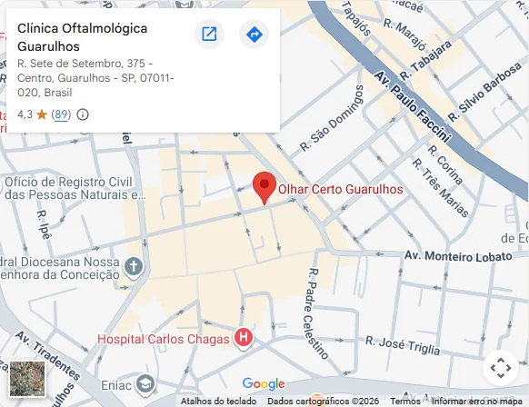 Prévia do Google Maps da unidade Guarulhos