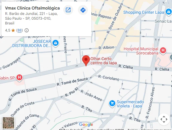 Prévia do Google Maps da unidade Lapa