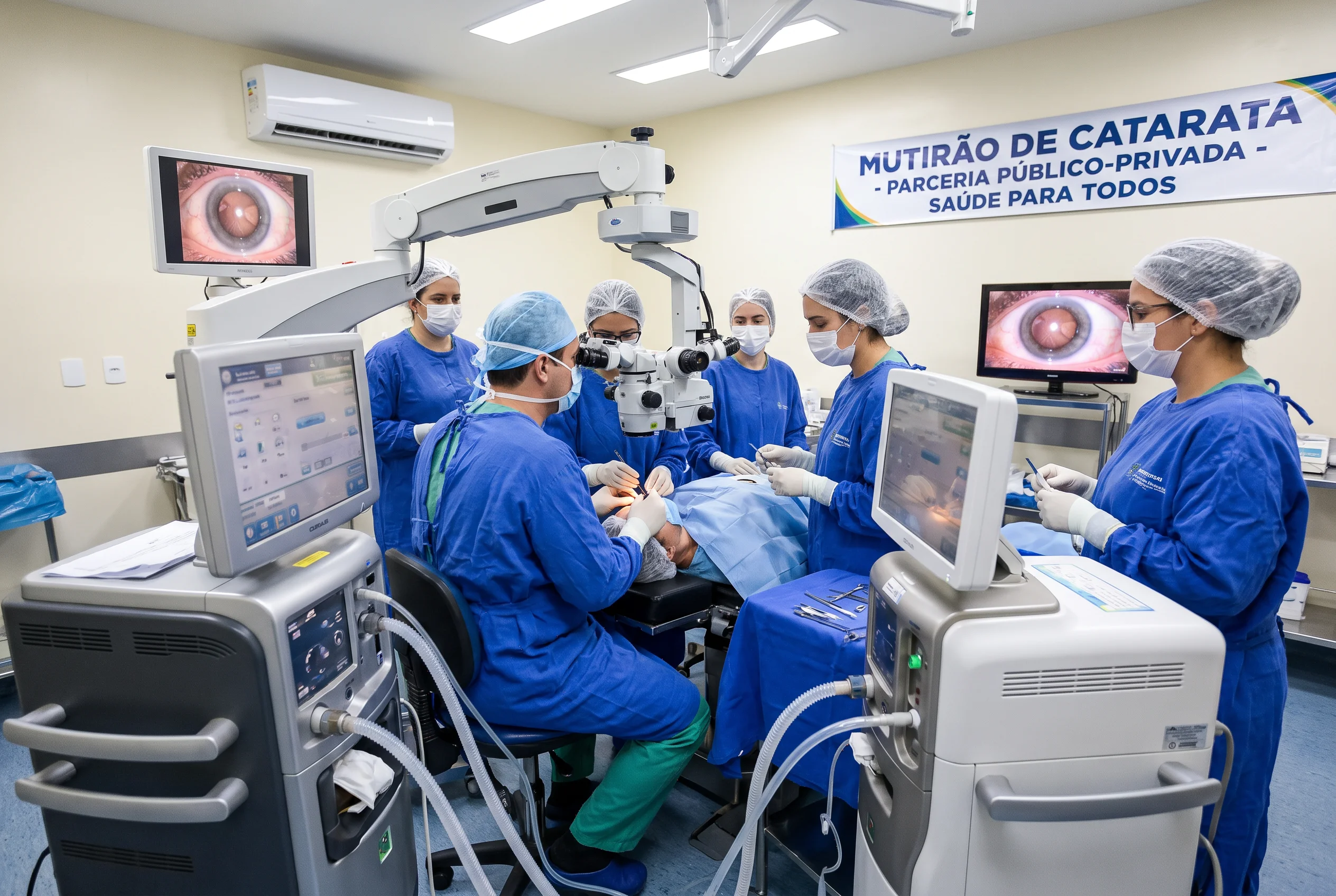 Mutirão de cirurgia de catarata em parceria com prefeitura do interior de São Paulo