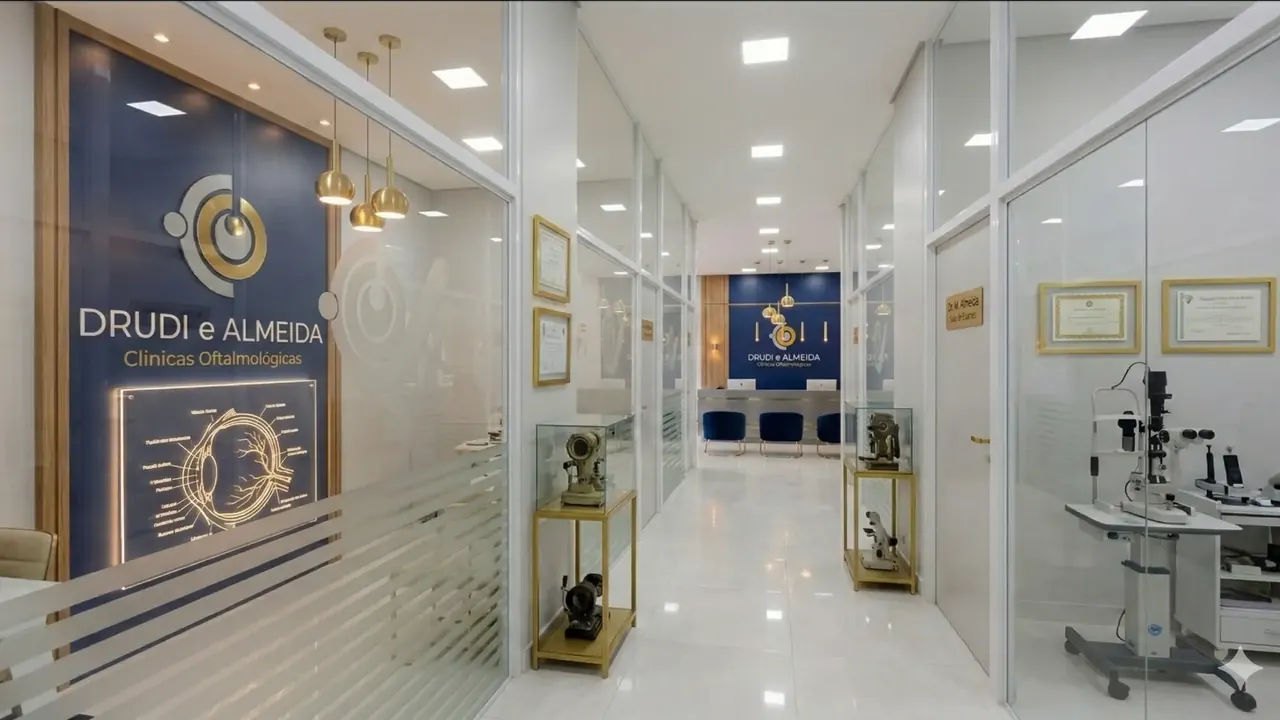 Recepção da unidade Guarulhos da Drudi e Almeida Oftalmologia